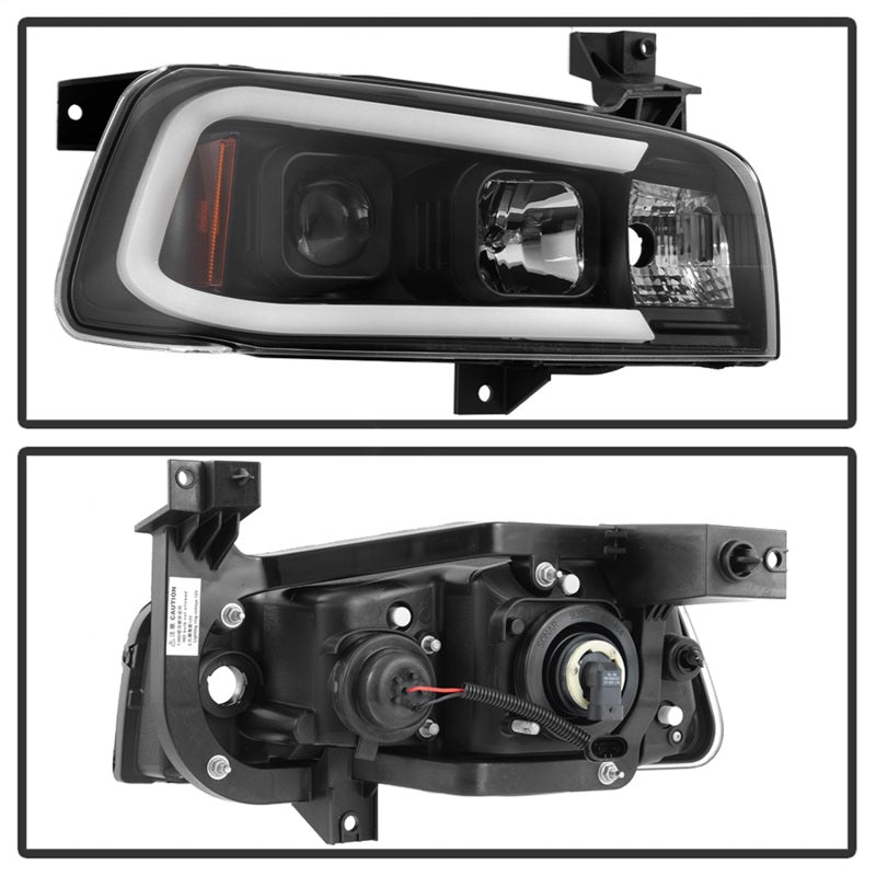 Spyder Dodge Charger 06-10 Projector Headlights - LED Light Bar - 5085245