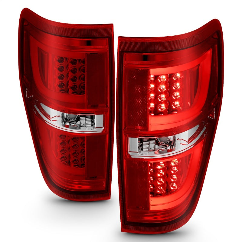 ANZO 2009-2013 Ford F-150 LED Taillights Red/Clear - 311260