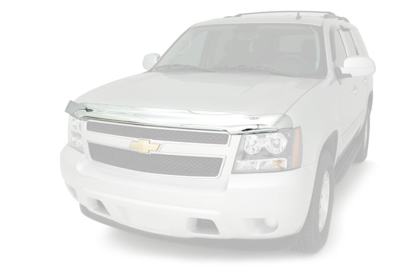 AVS 07-17 Ford Expedition High Profile Hood Shield - Chrome - 680124