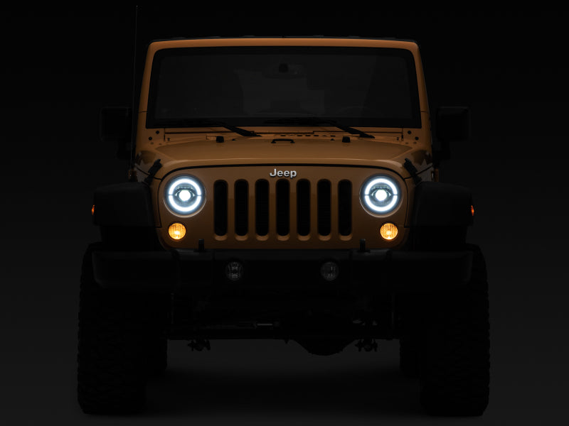 Raxiom 07-18 Jeep Wrangler JK Axial Series LED Headlights- Black - J132813