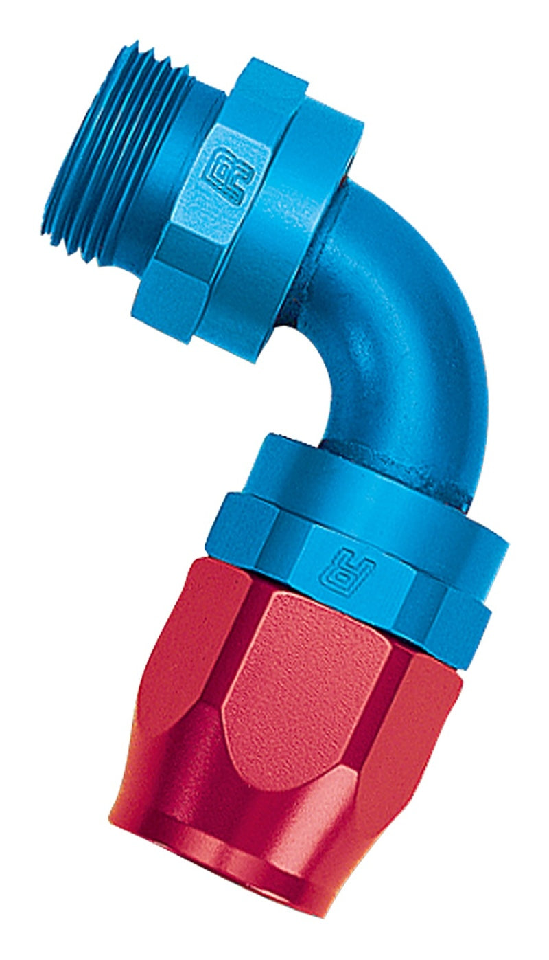 Russell Performance -12 AN Red/Blue 90 Degree Swivel Dry Sump - 612280
