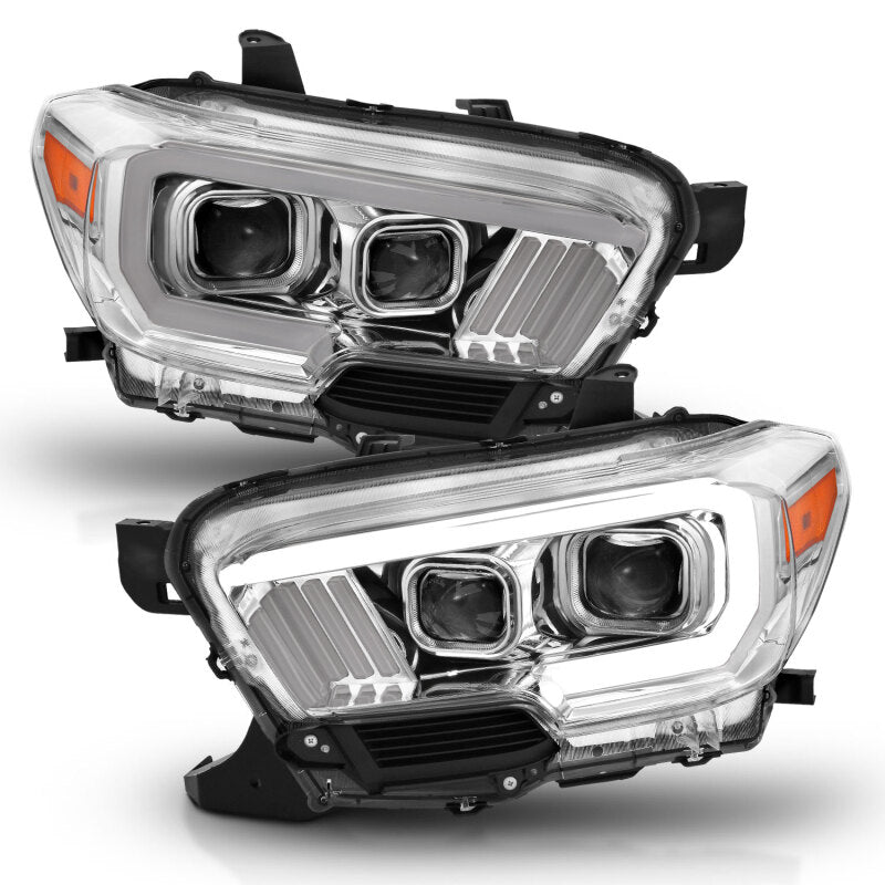 ANZO 2016-2017 Toyota Tacoma Projector Headlights w/ Plank Style Design - 111380