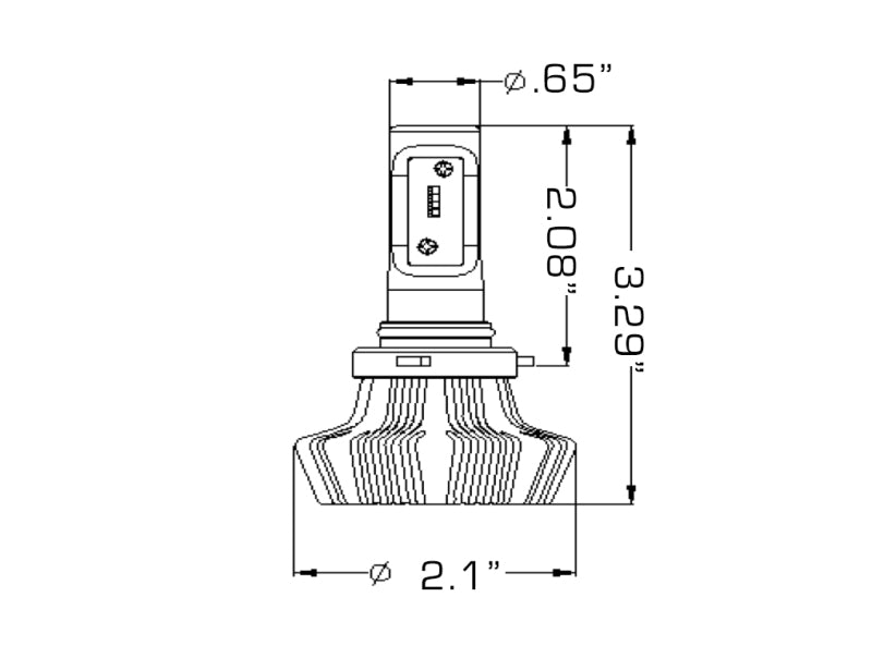 Oracle 9005 4000 Lumen LED Headlight Bulbs (Pair) - 6000K - 5239-001