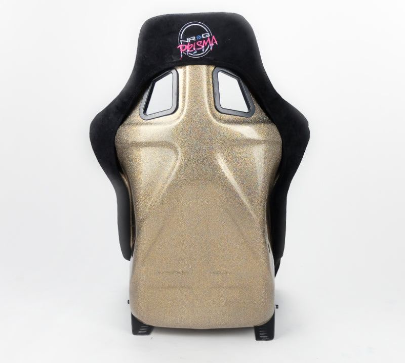 NRG FRP Bucket Seat ULTRA Edition - Large (Black Alcantara/Gold - FRP-302BK-ULTRA