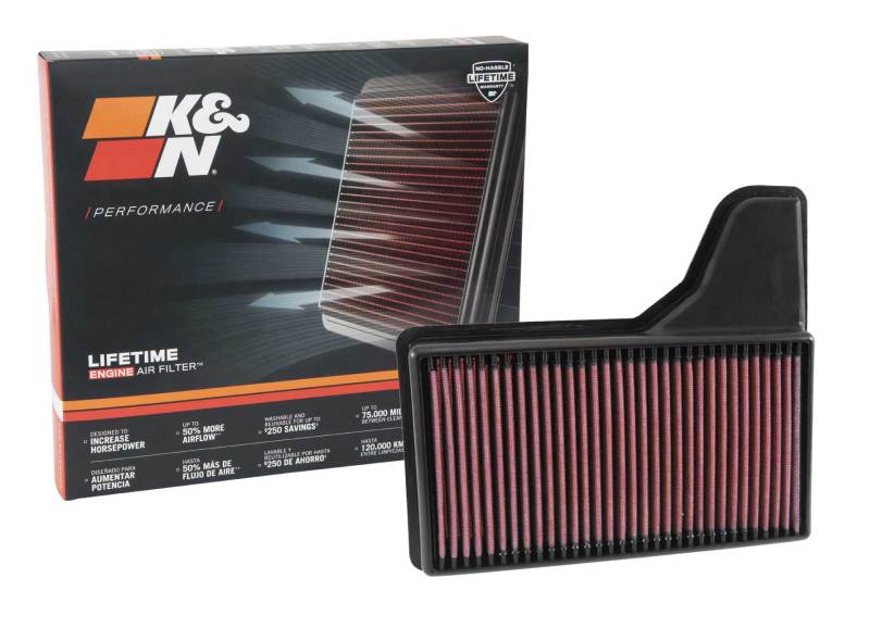 K&N Replacement Panel Air Filter for 2015 Ford Mustang 2.3L - 33-5029