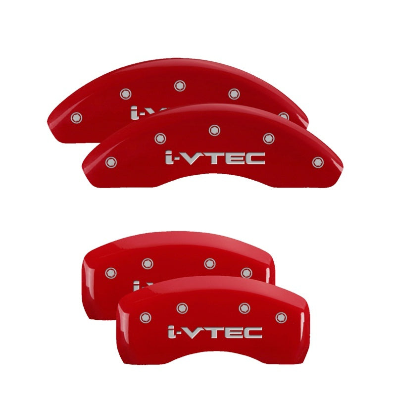 MGP 4 Caliper Covers Engraved Front & Rear i-Vtec Red - 20197SIVTRD