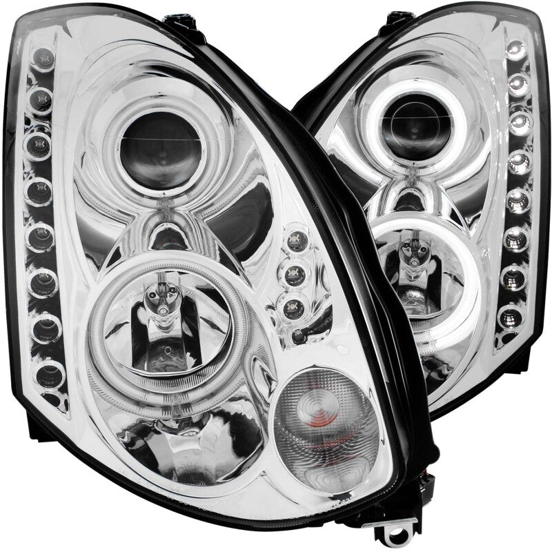 ANZO 2003-2007 Infiniti G35 Projector Headlights w/ Halo Chrome (CCFL) - 121364