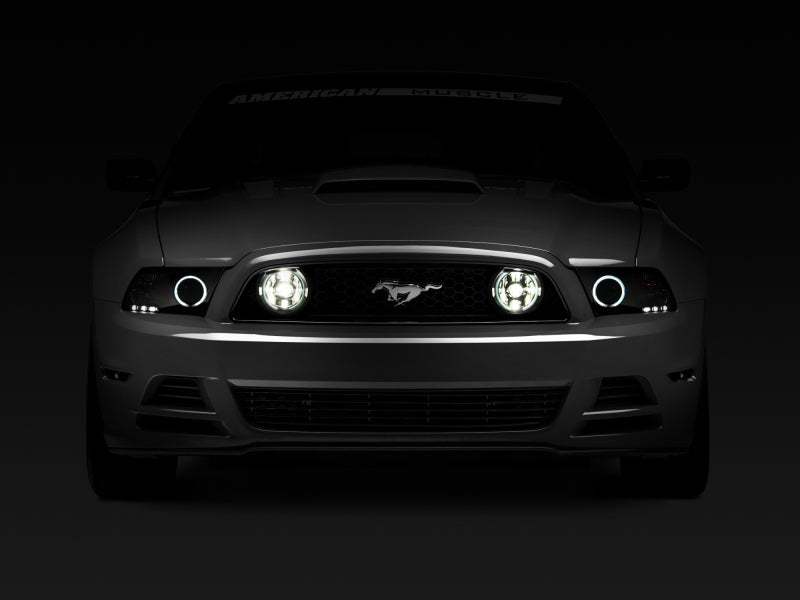 Raxiom 13-14 Ford Mustang GT CCFL Halo Fog Lights (Smoked) - 49177