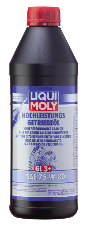 LIQUI MOLY 1L High Performance Gear Oil (GL3+) SAE 75W80 - 22080 - 6/pkg