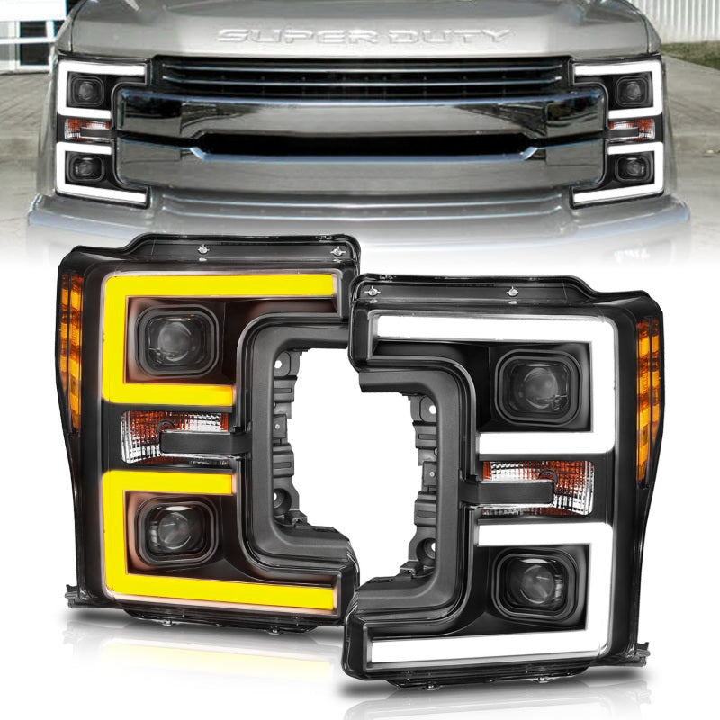 ANZO LED Headlights 17-18 Ford F-250 Super Duty Plank-Style L.E.D. - 111388