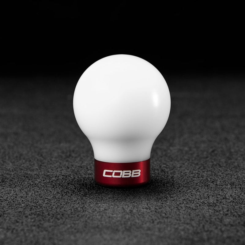 Cobb Subaru 6-Speed COBB Shift Knob - White w/Race Red - 213350-W-RD