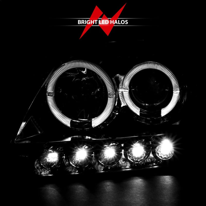 ANZO 1997.5-2003 Ford F-150 Projector Headlights w/ Halo and LED - 111032