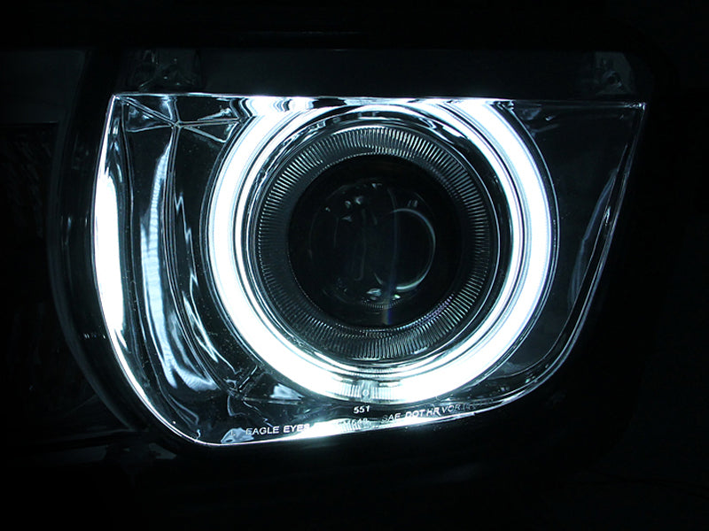 ANZO 2010-2013 Chevrolet Camaro Projector Headlights w/ Halo Chrome (CCFL) - 121311