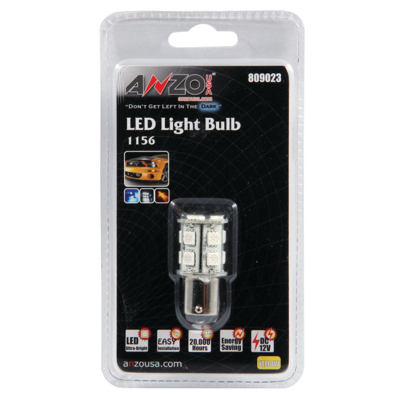 ANZO LED Bulbs Universal LED 1156 Amber - 13 LEDs - 809023