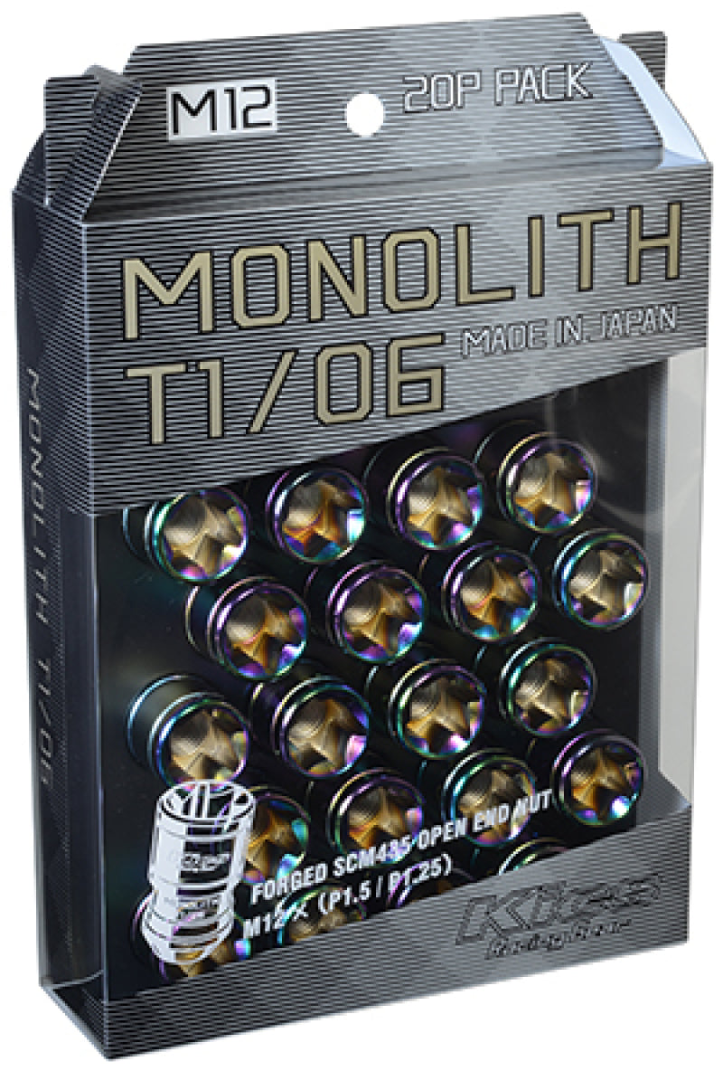Project Kics 12 x 1.5 Neochrome T1/06 Monolith Lug Nuts - WMN01N