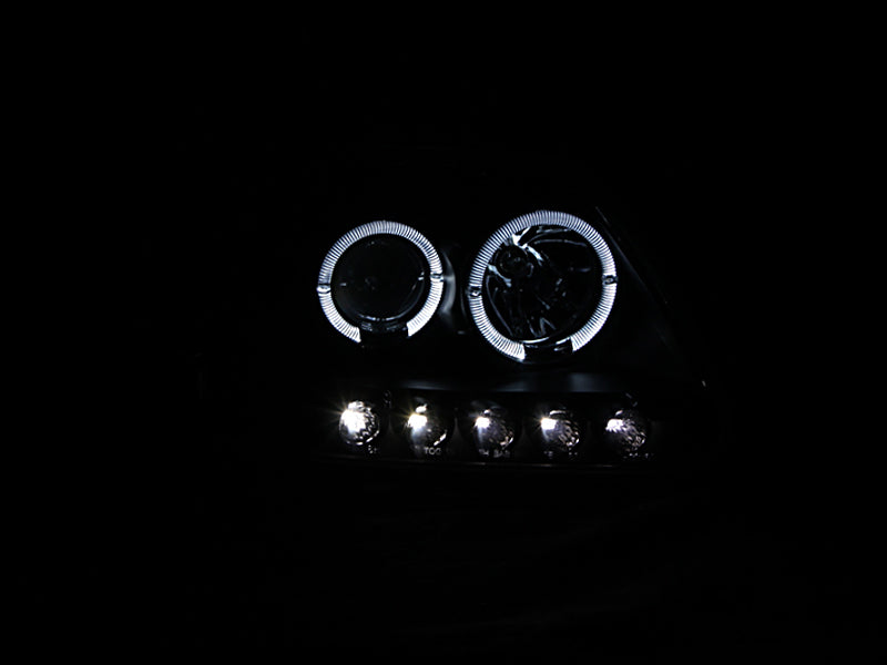 ANZO 1997.5-2003 Ford F-150 Projector Headlights w/ Halo and LED - 111031