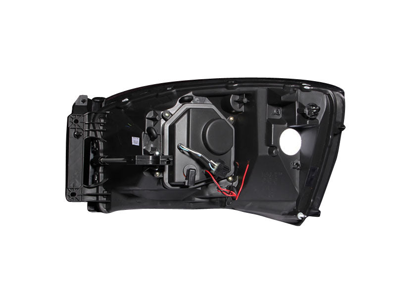ANZO 2006-2008 Dodge Ram 1500 Projector Headlights w/ Halo Black - 111209