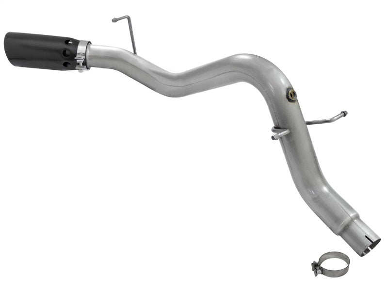 aFe LARGE BORE HD 3.5in DPF-Back Alum Exhaust w/Black Tip - 49-04064-B