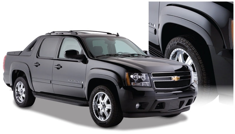 Bushwacker 07-13 Chevy Avalanche OE Style Flares 4pc - Black - 40933-02