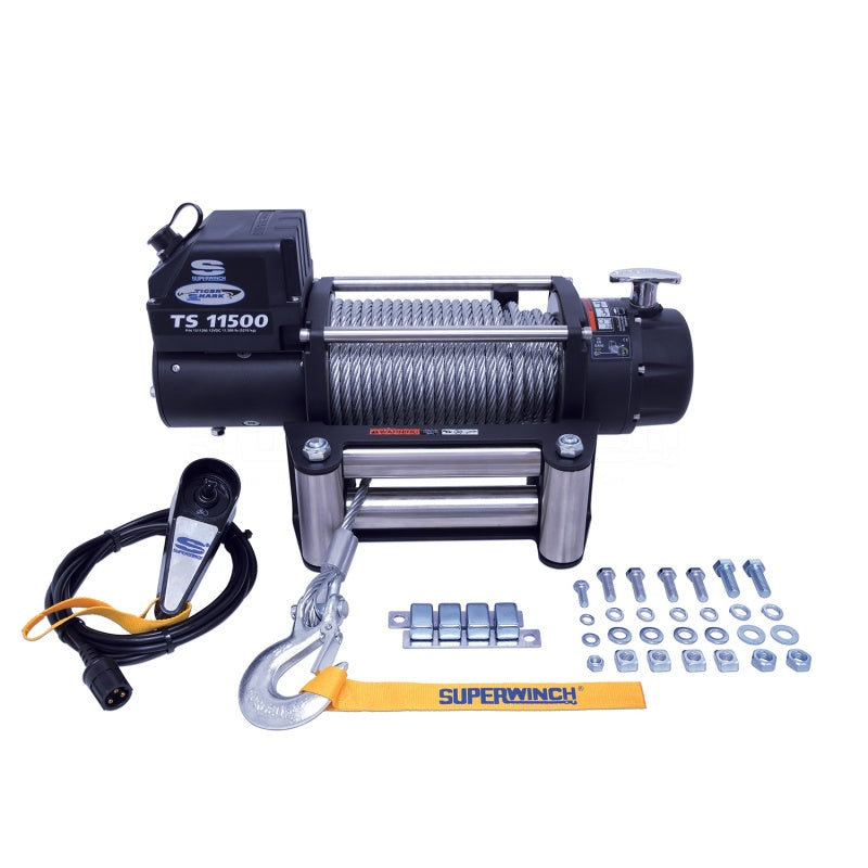Superwinch 11500 LBS 12V DC 3/8in x 84ft Steel Rope - 1511200