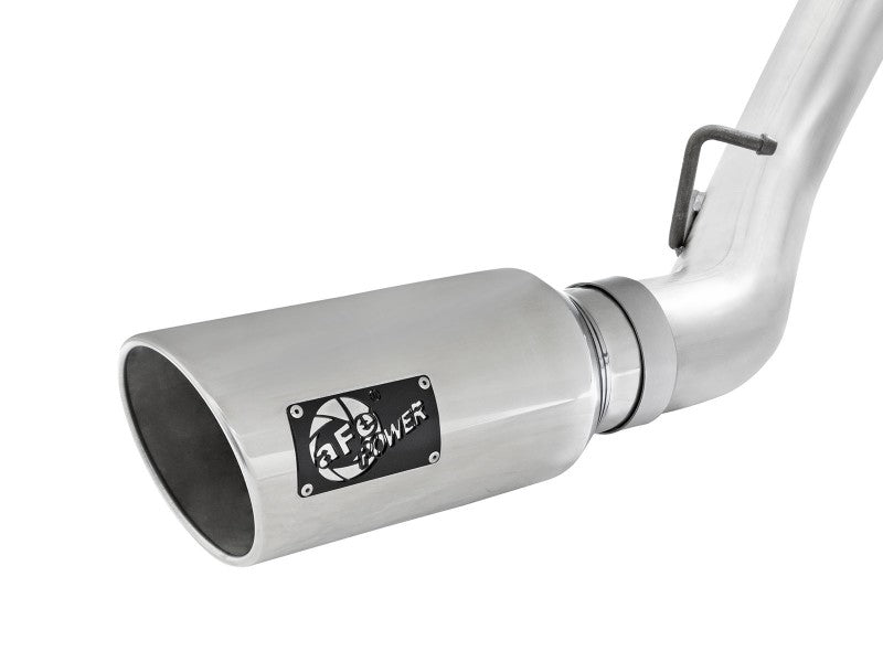 aFe Atlas Exhaust 4in Dual DPF-Back Al Steel w/ Pol - 49-04080-P
