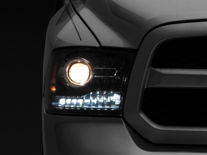 Raxiom 09-18 Dodge RAM 1500 LED Halo Headlights w/Switchback Turn - R111518