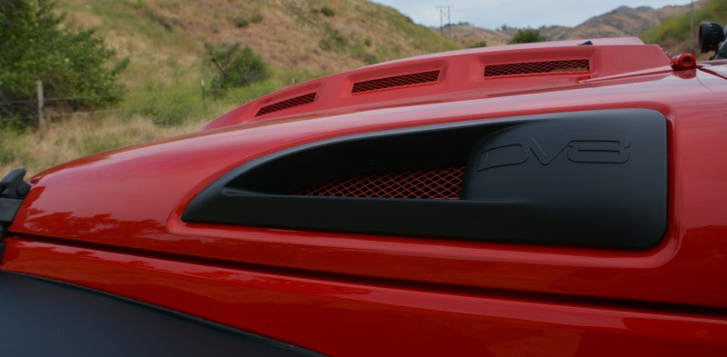 DV8 Offroad 07-18 Jeep Wrangler JK Metal Heat Dispersion Hood - HDMB07-02