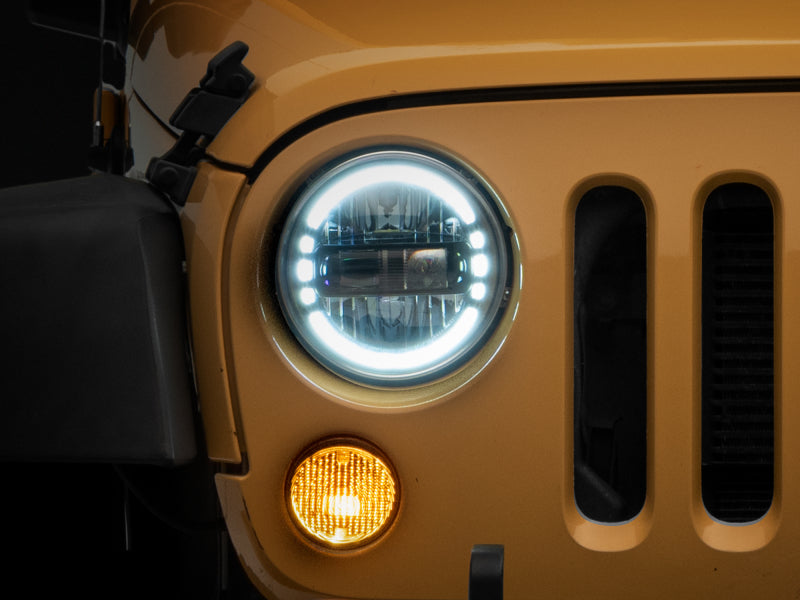 Raxiom 97-18 Jeep Wrangler TJ/JK Axial 7-Inch LED Headlights w/ - J155570