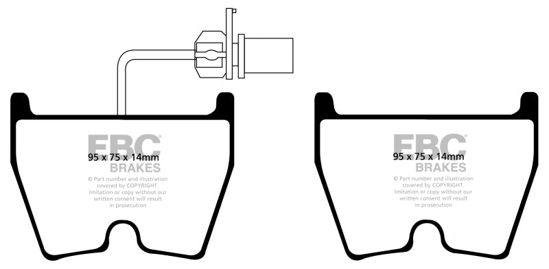 EBC Yellowstuff Brake Pad Sets (Fronts Only) - DP41513/3R