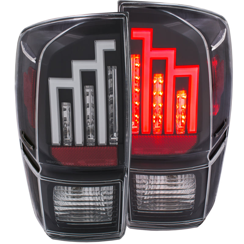 ANZO 2016-2017 Toyota Tacoma LED Taillights Black - 311281