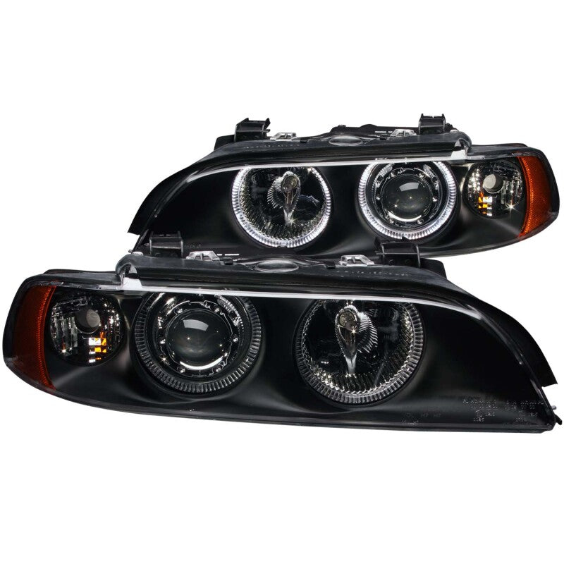 ANZO 1997-2001 BMW 5 Series Projector Headlights w/ Halo Black - 121017