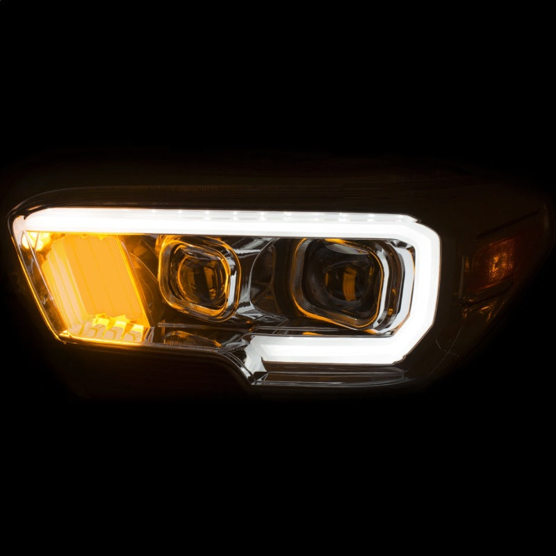 ANZO 2016-2017 Toyota Tacoma Projector Headlights w/ Plank Style Design - 111378
