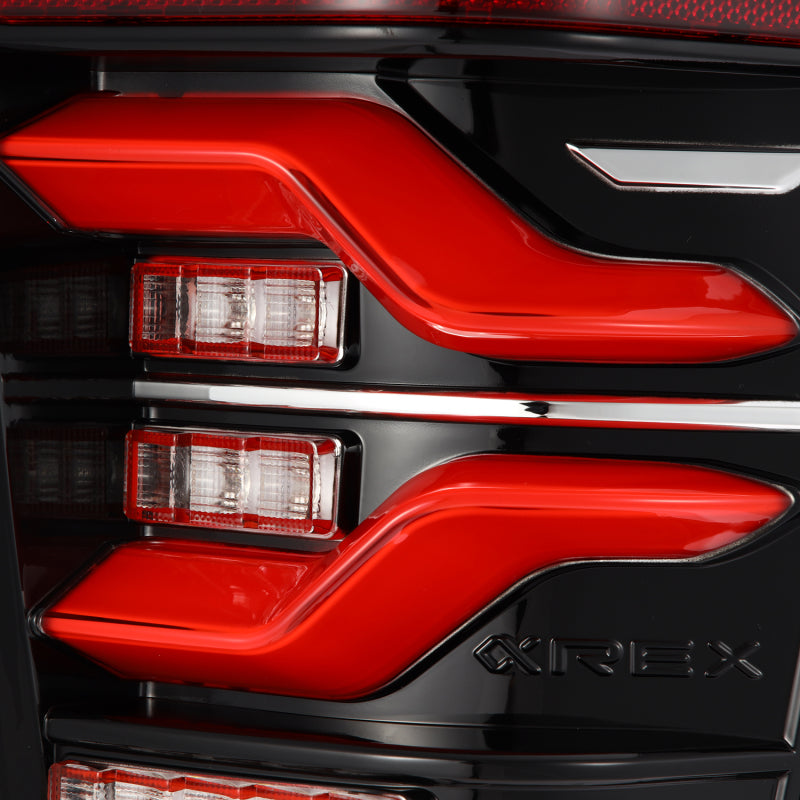 AlphaRex 16-21 Toyota Tacoma LUXX LED Taillights Blk/Red w/Activ Light/Seq - 680000
