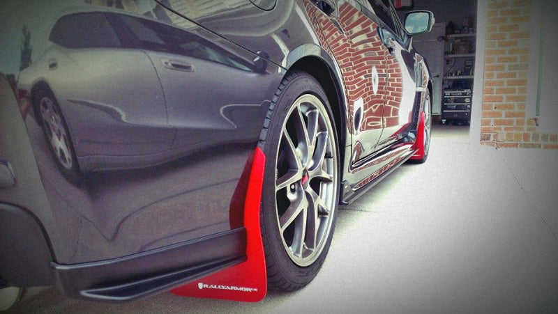 Rally Armor 15-21 Subaru WRX/STI Black UR Mud Flap w/Red - MF32-UR-BLK/RD