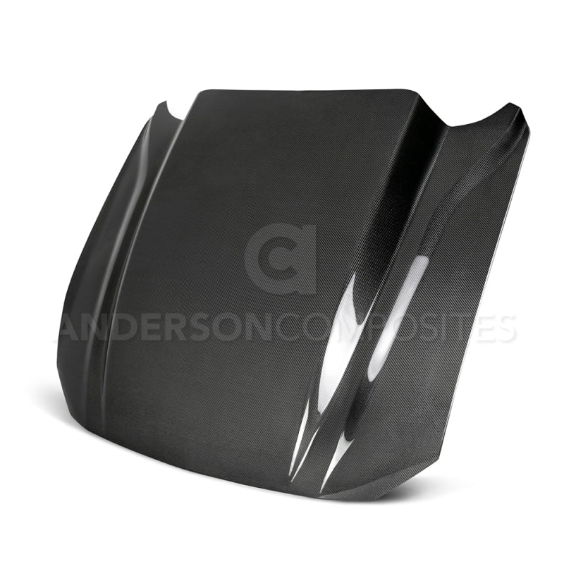 Anderson Composites 2018 Ford Mustang Double Sided Type-CJ 4in Carbon - AC-HD18FDMU-CJ-DS