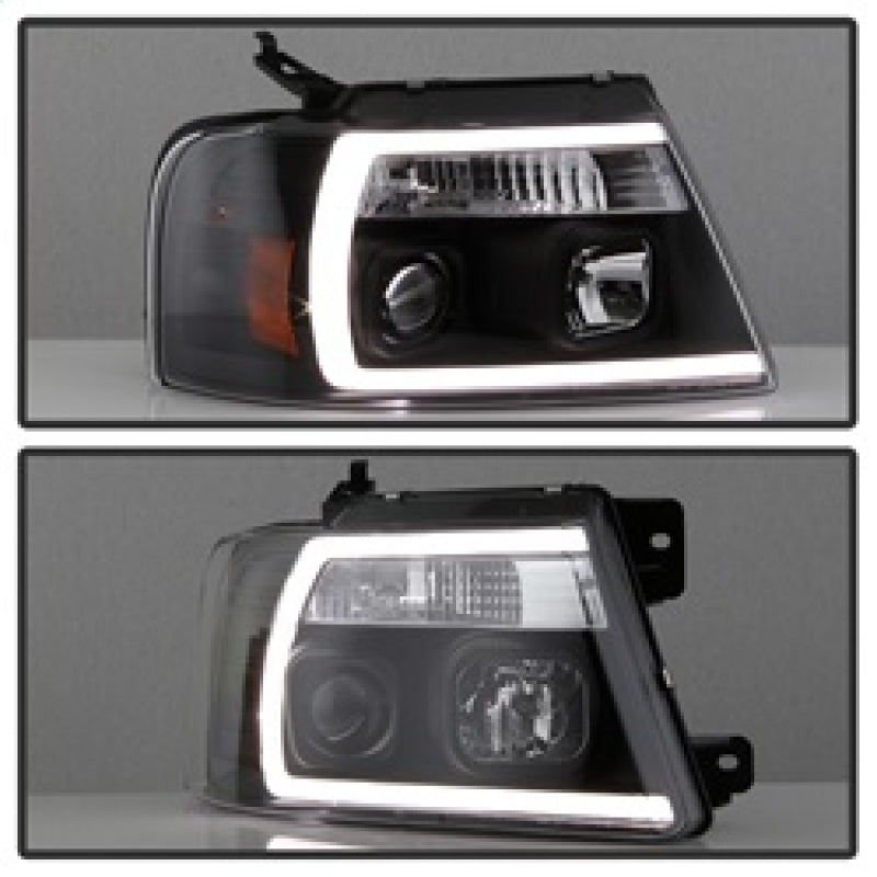 Spyder 04-08 Ford F-150 Projector Headlights - Light Bar DRL - 5084484