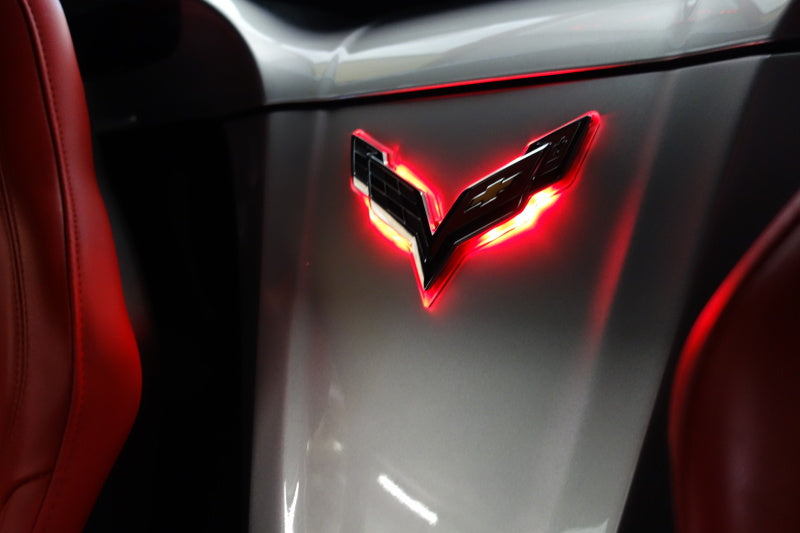 Oracle Corvette C7 Rear Illuminated Emblem - UV/Purple - 3633-007
