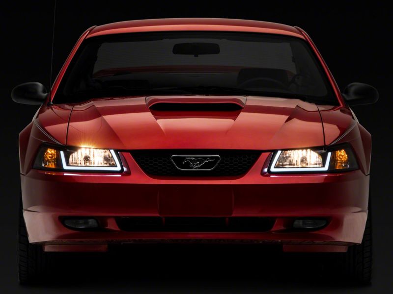 Raxiom 99-04 Ford Mustang Axial Series Headlights w/ LED Bar- - 422712