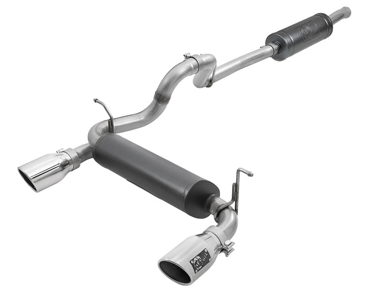 Rebel Series 2.5in 304 SS Cat-Back Exhaust w/ Polished Tips - 49-38066-P