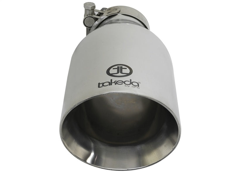 aFe Takeda 304 Stainless Steel Clamp-On Exhaust Tip 2.5in. Inlet - 49T25454-P09