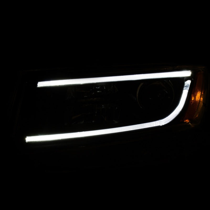 ANZO 2014-2015 Jeep Grand Cherokee Projector Headlights w/ Plank Style - 111329