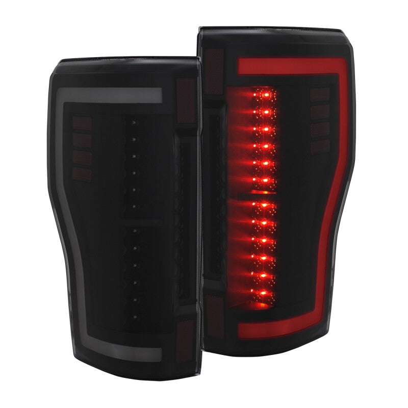 ANZO 2017+ Ford F-250 LED Taillights - Black/Smoke - 311288