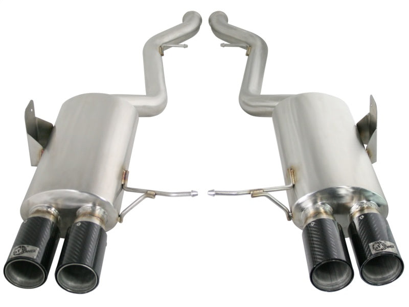 aFe MACHForce XP Exhaust Cat-Back 2.5in Dia Carbon Fiber Tips - 49-36312-C