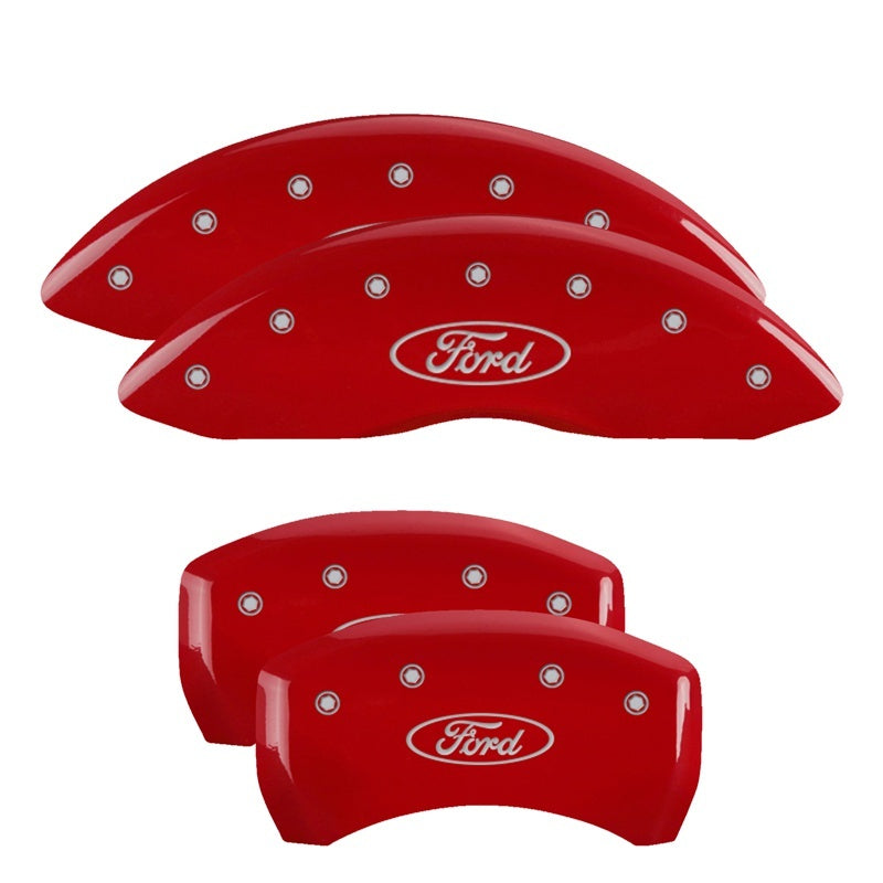 MGP 4 Caliper Covers Engraved Front & Rear Oval logo/Ford - 10222SFRDRD
