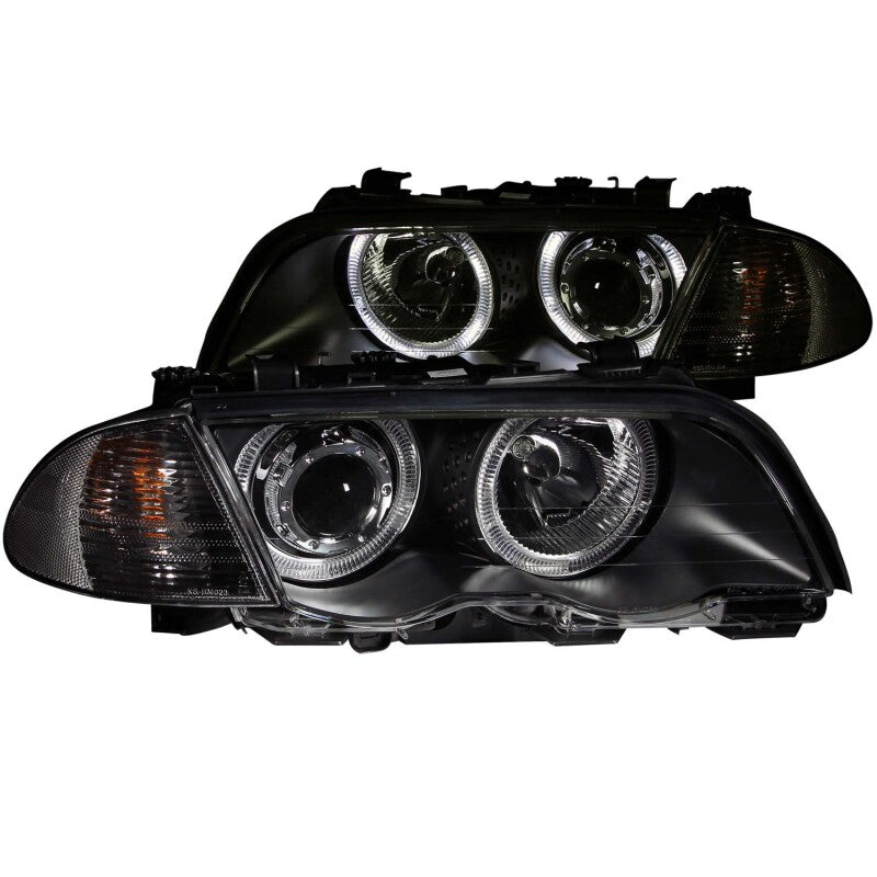 ANZO 1999-2001 BMW 3 Series E46 Projector Headlights w/ Halo - 121261