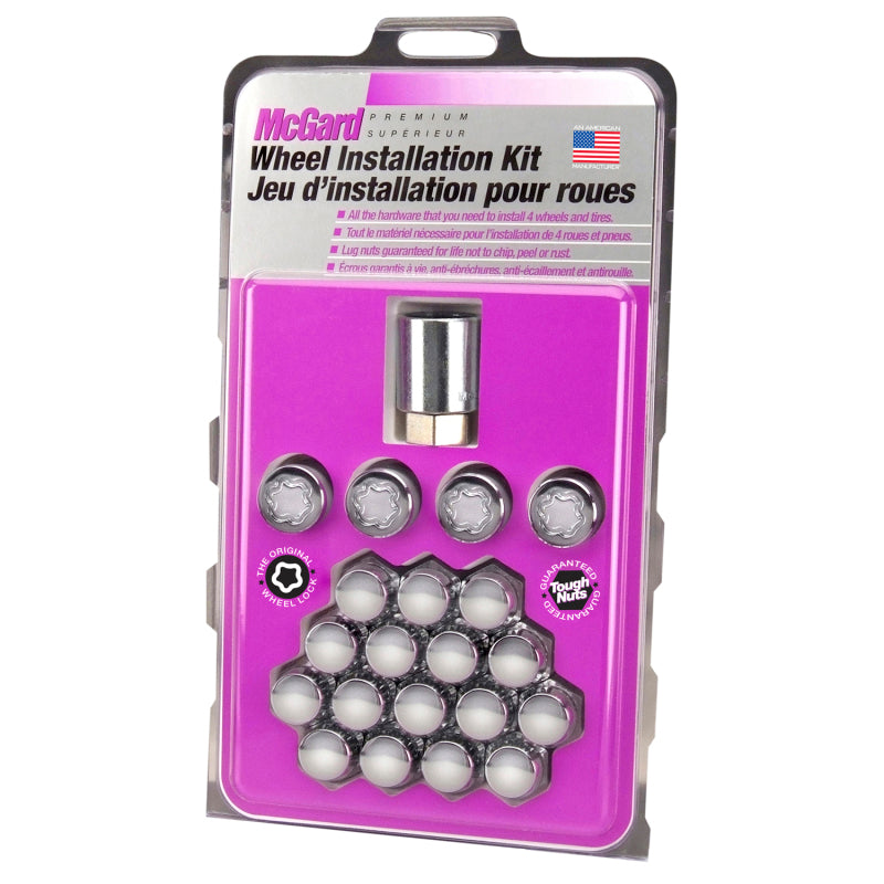 McGard 5 Lug Hex Install Kit (Clamshell) w/Locks (Cone Seat - 84557CN
