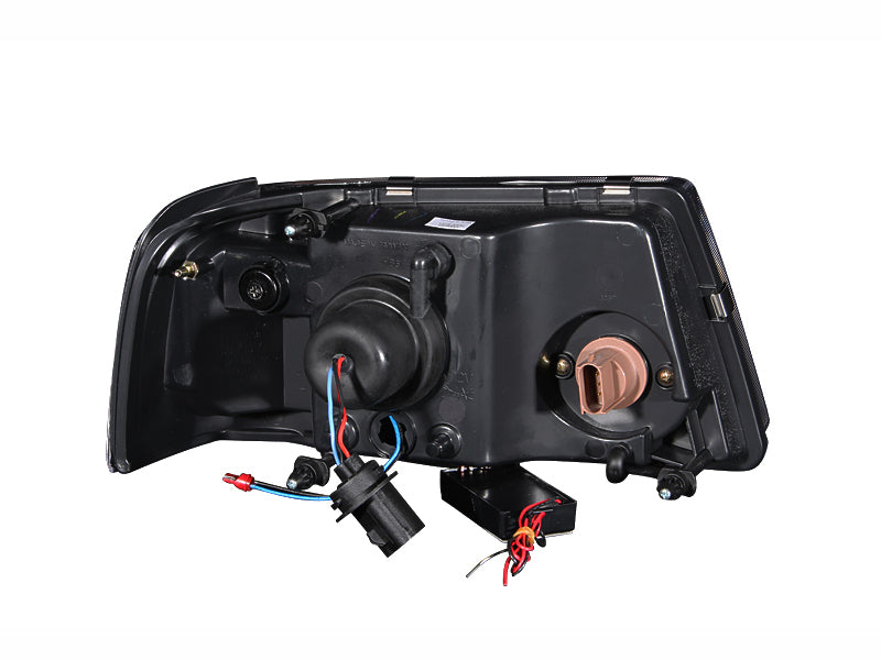 ANZO 2001-2011 Ford Ranger Projector Headlights w/ Halo Black (CCFL) - 111152