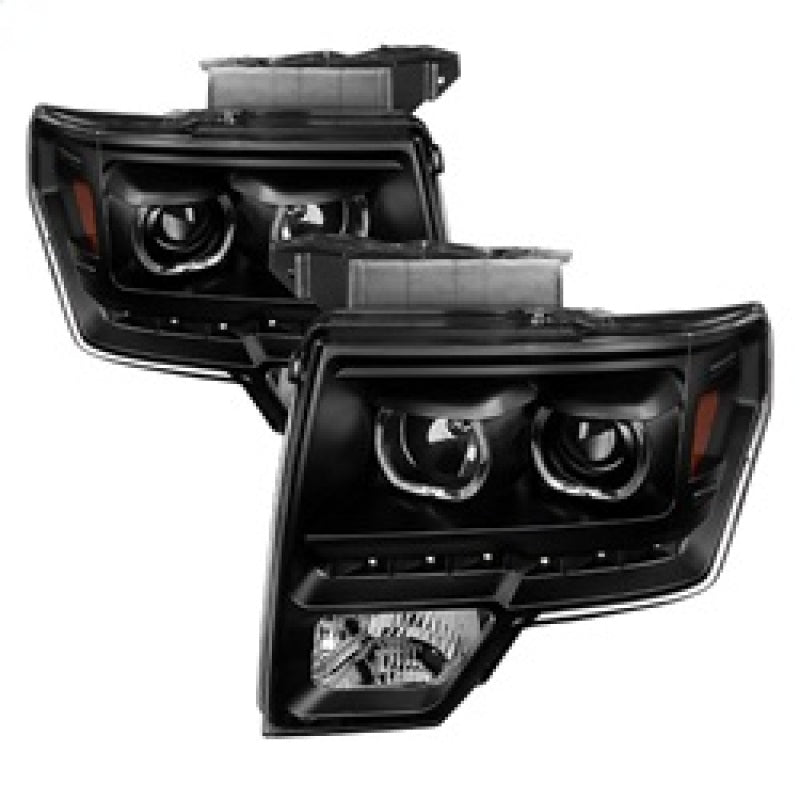 Xtune Ford F150 09-14 Projector Headlights Halogen Model Only LED - 9032226