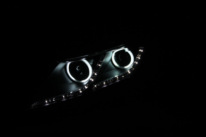 ANZO 2011-2013 Kia Optima Projector Headlights w/ Halo Black (CCFL) - 121460