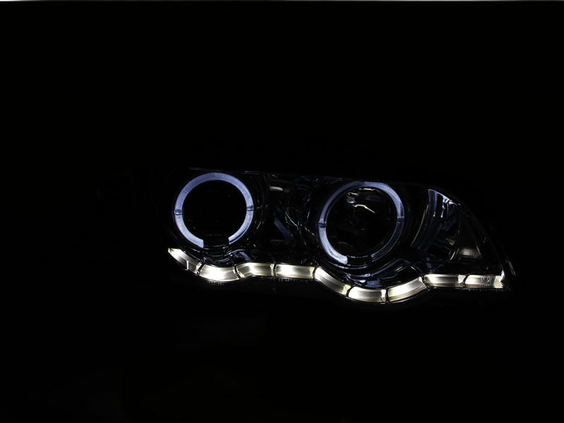 ANZO 2000-2003 BMW X5 Projector Headlights w/ Halo Chrome - 121397